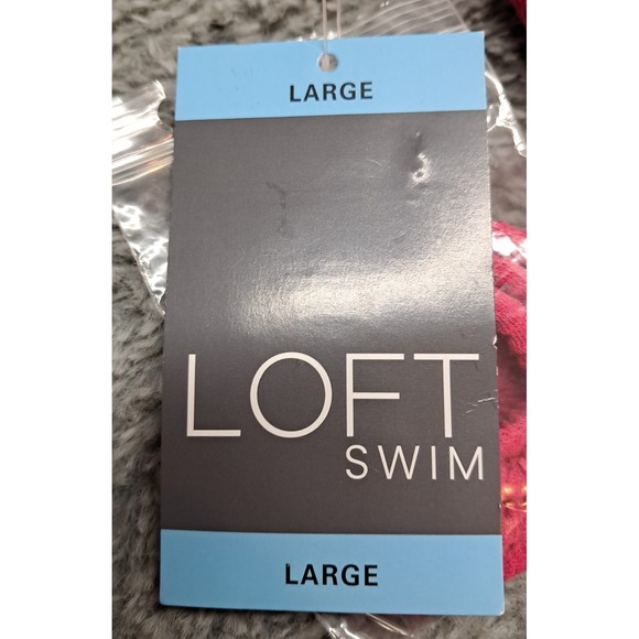 New Loft Swim Swimsuit Womens Sz Large Asymmetrical Textured One-Piece Shoulder - Picture 9 of 12